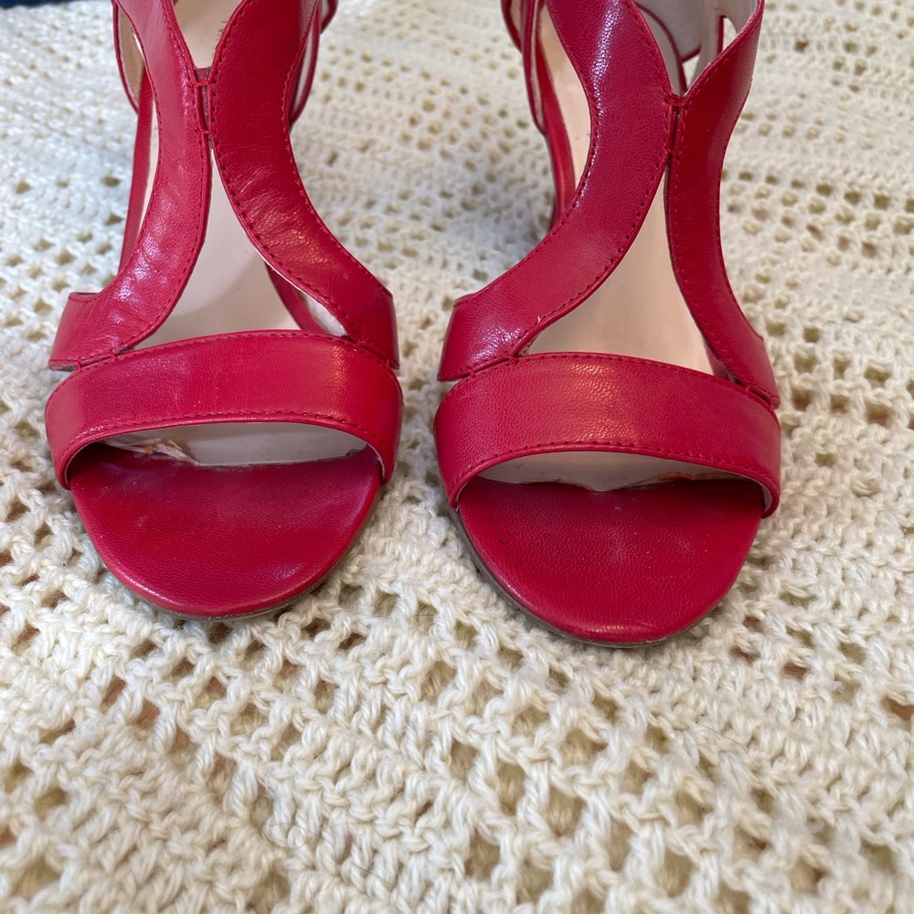Nine West Red Leather Heels